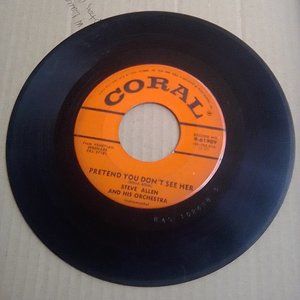 Steve Allen Old Vintage 45 Vinyl Record